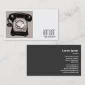 正方形の写真(v2) – ホットライン（暖かいトーン） 名刺 (正面/裏面)