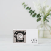 正方形の写真(v2) – ホットライン（暖かいトーン） 名刺 (スタンド正面)