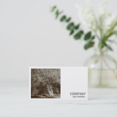 正方形の写真(v2) – ホリーツリー – セピア 名刺 (スタンド正面)
