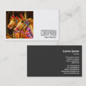 正方形の写真(v2) メリー - – 囲碁の馬 名刺 (正面/裏面)