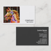 正方形の写真(v2) メリー - – 囲碁の馬 名刺 (正面/裏面)