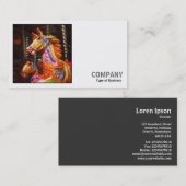 正方形の写真(v2) メリー - – 囲碁の馬 名刺 (正面/裏面)