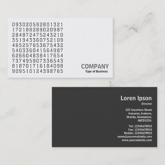 正方形の写真(v2) – 乱数 名刺 (正面/裏面)