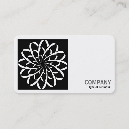 正方形の写真(v2) – 幾何学模様の花02 名刺 (正面)