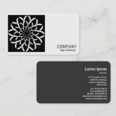 正方形の写真(v2) – 幾何学模様の花02 名刺 (正面/裏面)