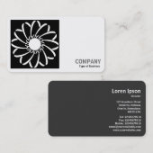 正方形の写真(v2) – 幾何学的な花 名刺 (正面/裏面)