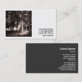 正方形の写真(v2) – 森の端 名刺 (正面/裏面)