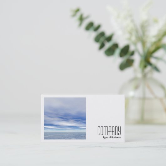 正方形の写真(v2) – 海と空 名刺 (スタンド正面)