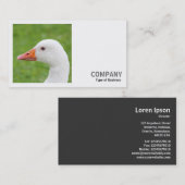 正方形の写真(v2) – 白いガチョウ 名刺 (正面/裏面)