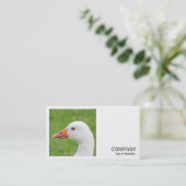 正方形の写真(v2) – 白いガチョウ 名刺 (スタンド正面)