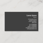 正方形の写真(v2) – 白いガチョウ 名刺 (裏面)