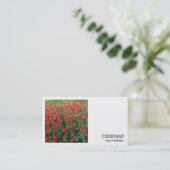 正方形の写真(v2) – 赤チューリップ01 名刺 (スタンド正面)