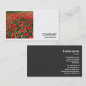 正方形の写真(v2) – 赤チューリップ02 名刺 (正面/裏面)