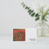 正方形の写真(v2) – 赤チューリップ02 名刺 (スタンド正面)