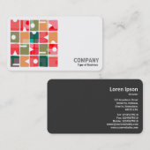 正方形の写真(v2) – 長方形抽象芸術120623 名刺 (正面/裏面)