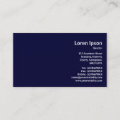 正方形の写真(v2) – 青い秋 名刺 (裏面)