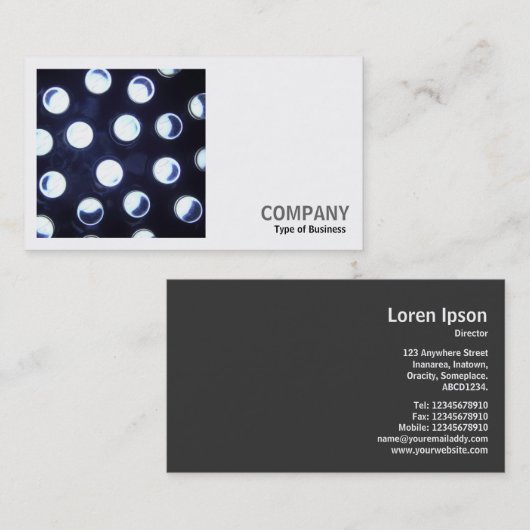 正方形の写真(v2) - LED 名刺 (正面/裏面)