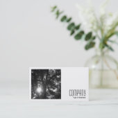 正方形の写真(v2) - Sun Through Trees B&W 名刺 (スタンド正面)