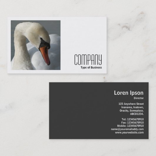 正方形の写真(v2) - Swan 名刺 (正面/裏面)