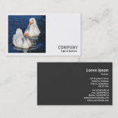 正方形の写真(v2) - Two Emden Geese 名刺 (正面/裏面)