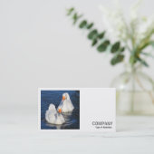 正方形の写真(v2) - Two Emden Geese 名刺 (スタンド正面)