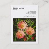 正方形の写真(v3) – アフリカのデイジー 名刺 (裏面)