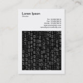 正方形の写真(v3) – カスケーディング番号 名刺 (裏面)