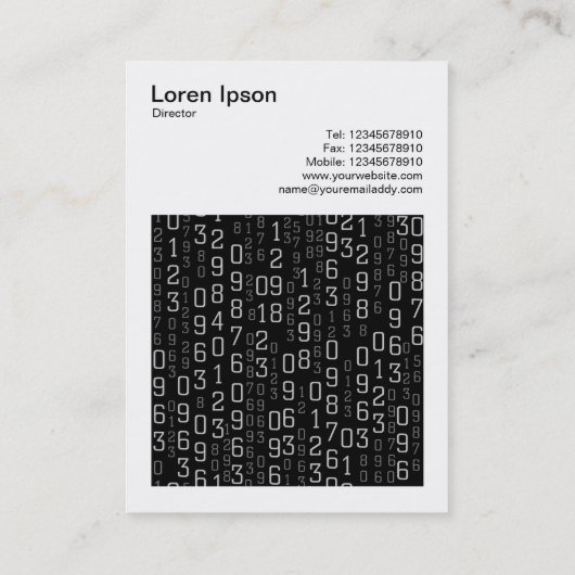 正方形の写真(v3) – カスケーディング番号 名刺 (裏面)