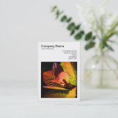 正方形の写真(v3) -カラフル葉 名刺 (スタンド正面)