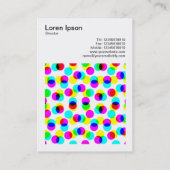 正方形の写真(v3) – カラーハーフトーンパターン 名刺 (裏面)