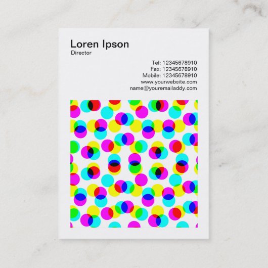 正方形の写真(v3) – カラーハーフトーンパターン 名刺 (裏面)