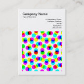 正方形の写真(v3) – カラーハーフトーンパターン 名刺 (正面)