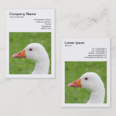 正方形の写真(v3) – ガチョウ 名刺 (正面/裏面)