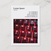 正方形の写真(v3) – キーボ白熱［赤熱］光を放つード 名刺 (裏面)