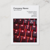 正方形の写真(v3) – キーボ白熱［赤熱］光を放つード 名刺 (正面)