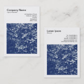 正方形の写真(v3) – サンライト離れの- Cyanotype 名刺 (正面/裏面)