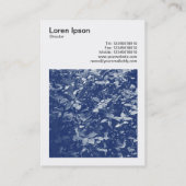 正方形の写真(v3) – サンライト離れの- Cyanotype 名刺 (裏面)