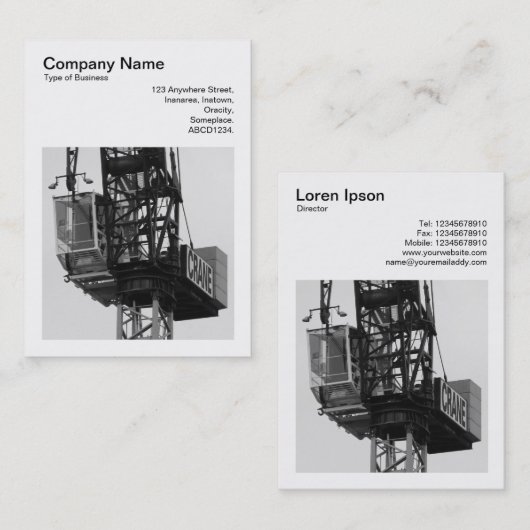 正方形の写真(v3) – タワークレーン02 名刺 (正面/裏面)