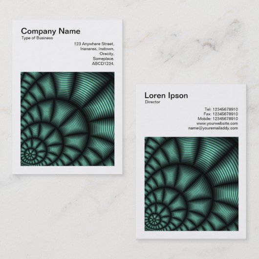 正方形の写真(v3) -フラクタルデザイン02 名刺 (正面/裏面)