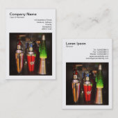 正方形の写真(v3) – フリーマーケットの静物 名刺 (正面/裏面)