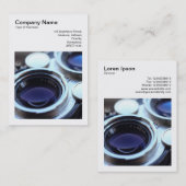 正方形の写真(v3) -ヴィンテージTLRカメラ 名刺 (正面/裏面)