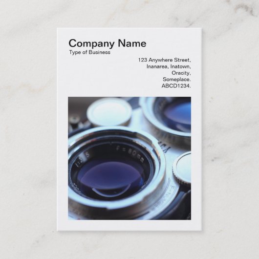 正方形の写真(v3) -ヴィンテージTLRカメラ 名刺 (正面)