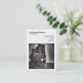 正方形の写真(v3) -ヴィンテージTLRカメラ 名刺 (スタンド正面)