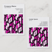 正方形の写真(v3) – 三日月形010921 – マゼンタ 名刺 (正面/裏面)
