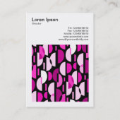 正方形の写真(v3) – 三日月形010921 – マゼンタ 名刺 (裏面)