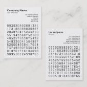 正方形の写真(v3) – 乱数 名刺 (正面/裏面)