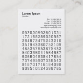 正方形の写真(v3) – 乱数 名刺 (裏面)