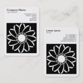 正方形の写真(v3) – 幾何学模様の花01 名刺 (正面/裏面)