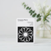 正方形の写真(v3) – 幾何学模様の花01 名刺 (スタンド正面)