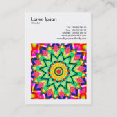 正方形の写真(v3) -抽象芸術万華鏡のように千変万化するパターン010 名刺 (裏面)